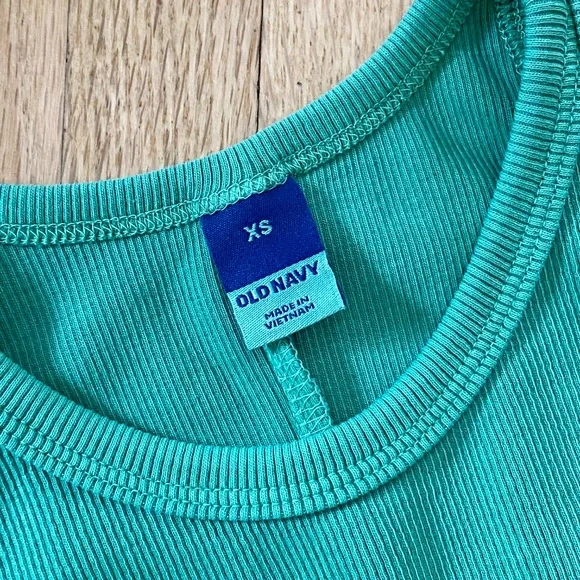 Old Navy Fitted Sleeveless Rib-Knit Midi Green Dress BodLove Collection Size XS - Picture 5 of 9